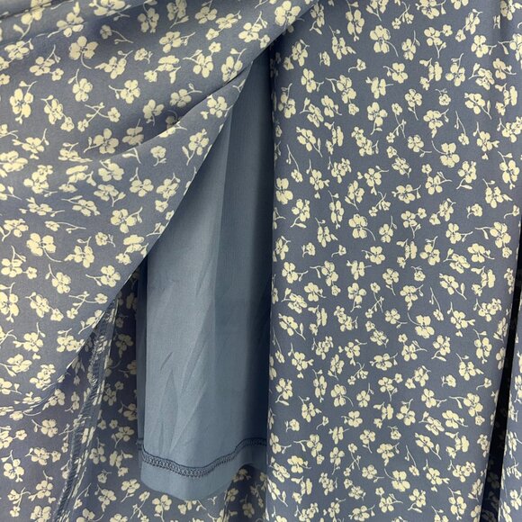 Sienna Sky Light Blue Floral Short Sleeve Chiffon Long Dress - Picture 6 of 7